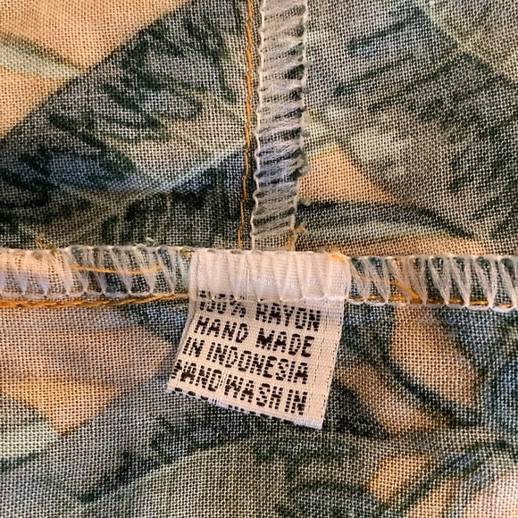 Chantique Hawaii Tropical Green and Yellow Jumpsuit One Size Beach - Picture 4 of 4